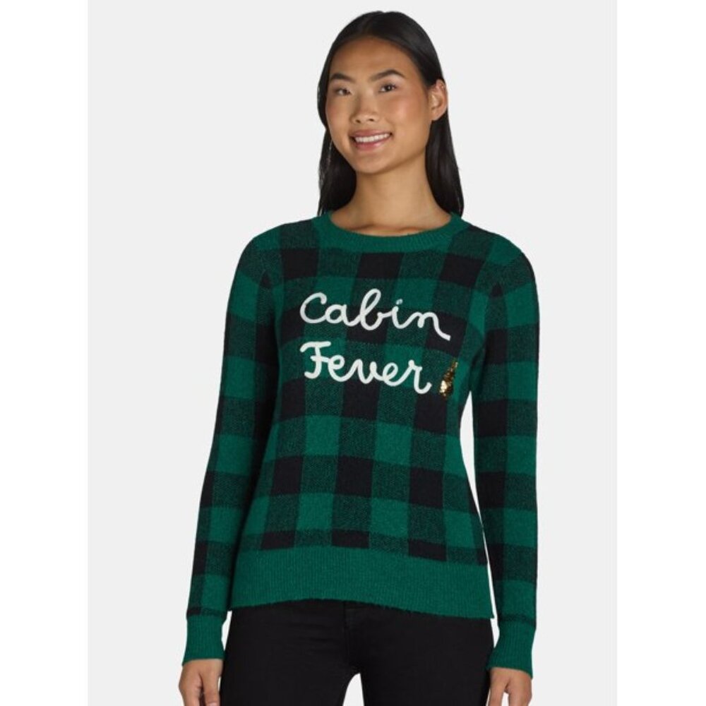 Musuos Women Christmas Sweater Oversized Pullover Santa Snowflake Graphic Knit T